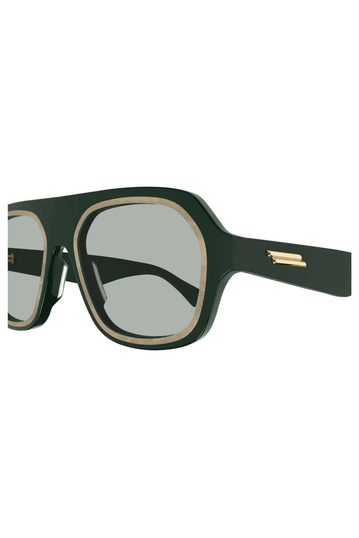 Bottega Veneta Güneş Gözlüğü 1217S 002 Unisex Aviator Çerçeve Yeşil
