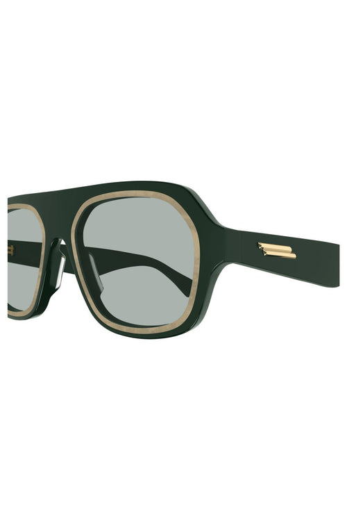 Bottega Veneta Güneş Gözlüğü 1217S 002 Unisex Aviator Çerçeve Yeşil