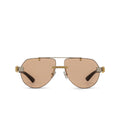 Bottega Veneta BV1342S 002 gümüş altın rimless aviator güneş gözlüğü
